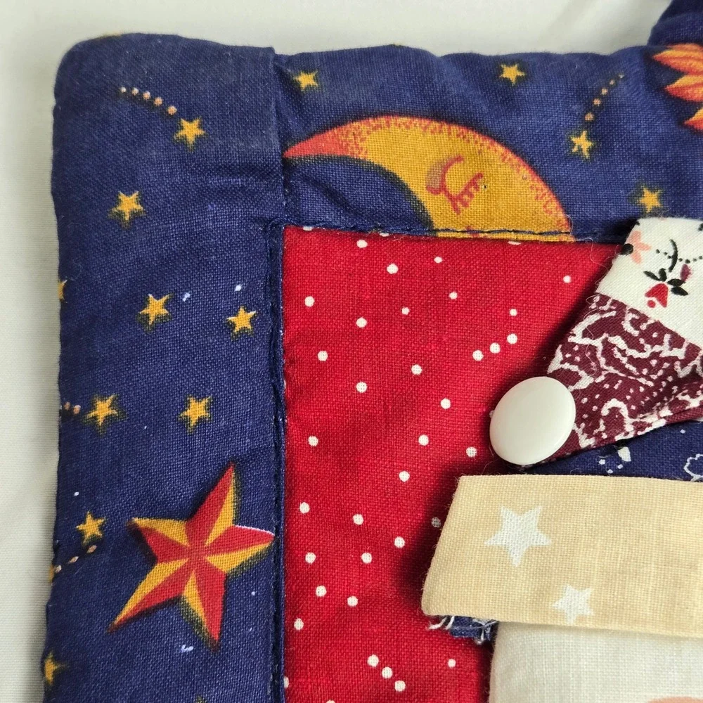 Franco Celestial Starry Night Sky Santa Claus Holiday Pot Holder Cotton 2236